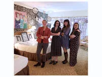 Stephanie, Anna, Sarah and Nidia, came together as a hotel artists’ collective for Hotels/Motels Unofficial Art Fair at the Lafayette Hotel 