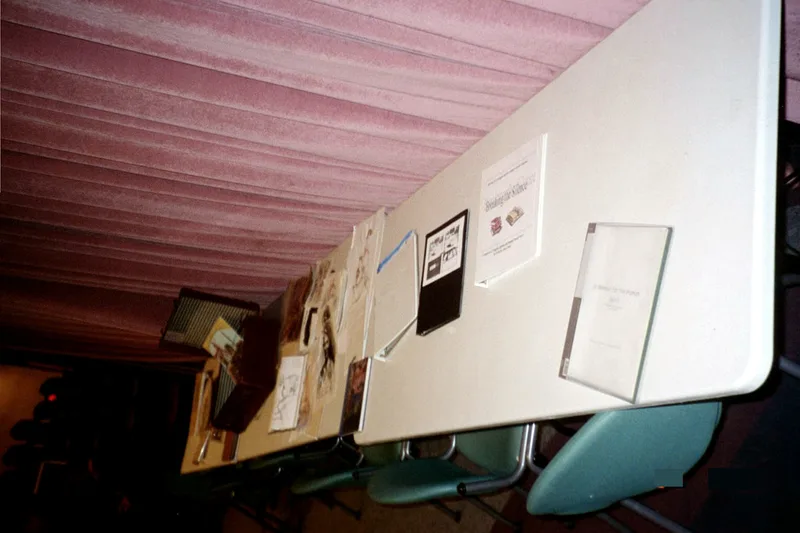 Table Exhibit in the Ruth Chapman Theater for Rhythm, Verse, and Composition, installation view