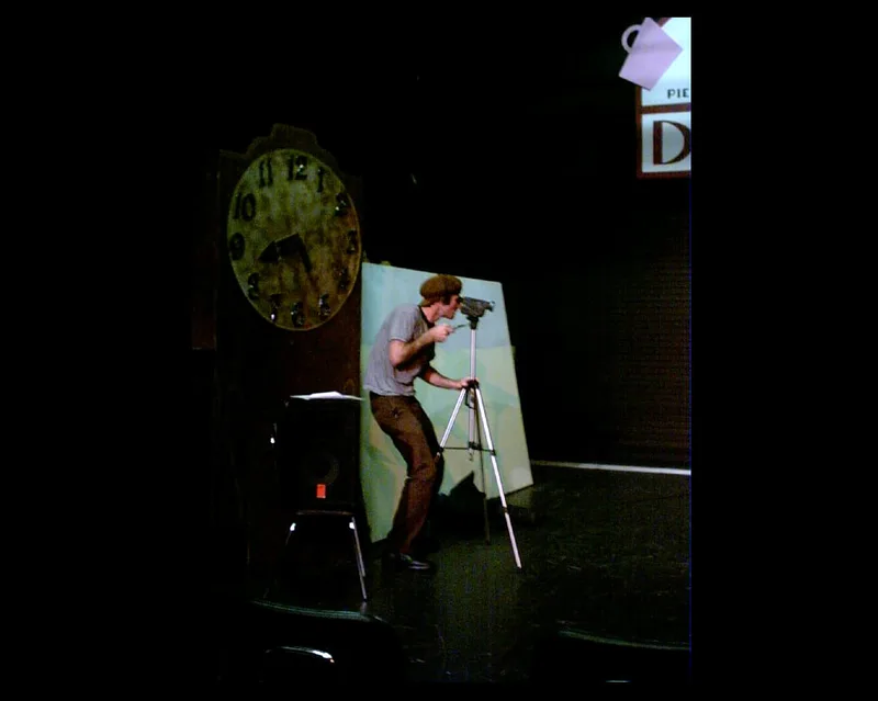 David Hayes performing The Urbanite Monologue in the Black Box theater at Eastlake High School