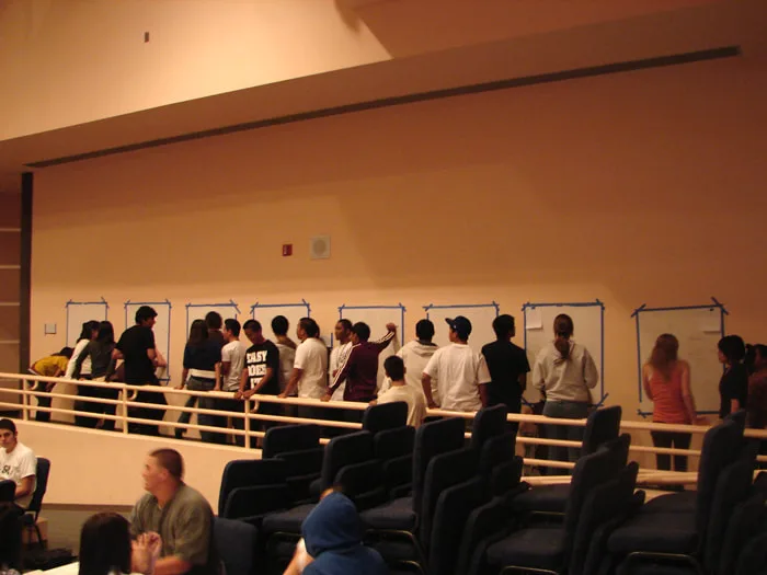 BBP 2008 Eastlake High School Students writing on Solutions Boards