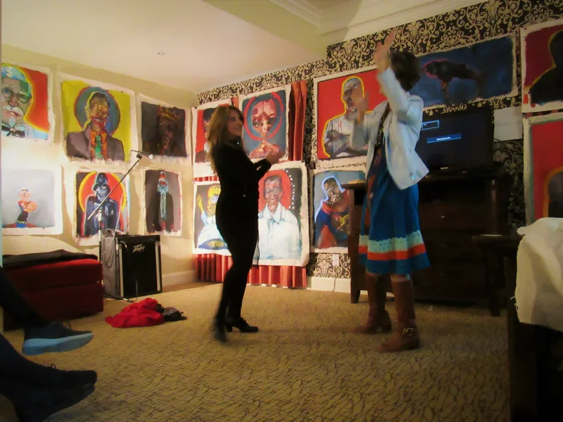 Patricia Maldonado interpretive dance performance at the Lafayette Hotel with Alessandra Moctezuma