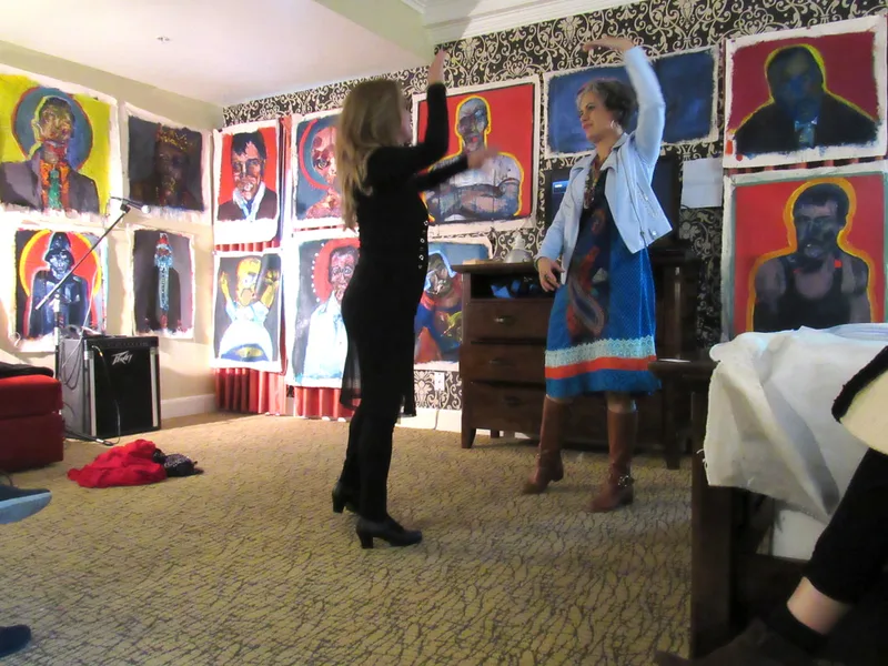 Patricia Maldonado interpretive dance performance at the Lafayette Hotel with Alessandra Moctezuma
