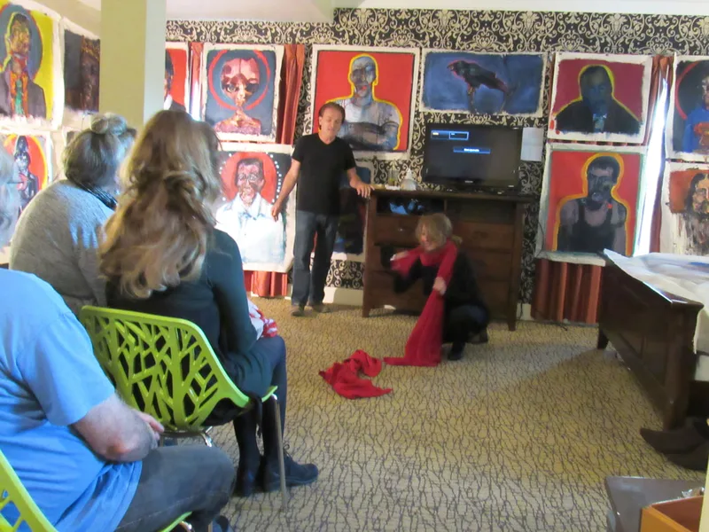 Patricia Maldonado interpretive dance performance at the Lafayette Hotel